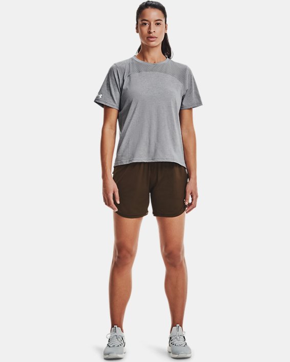 Women's UA Knit Mid-Length Shorts, Brown, pdpMainDesktop image number 2
